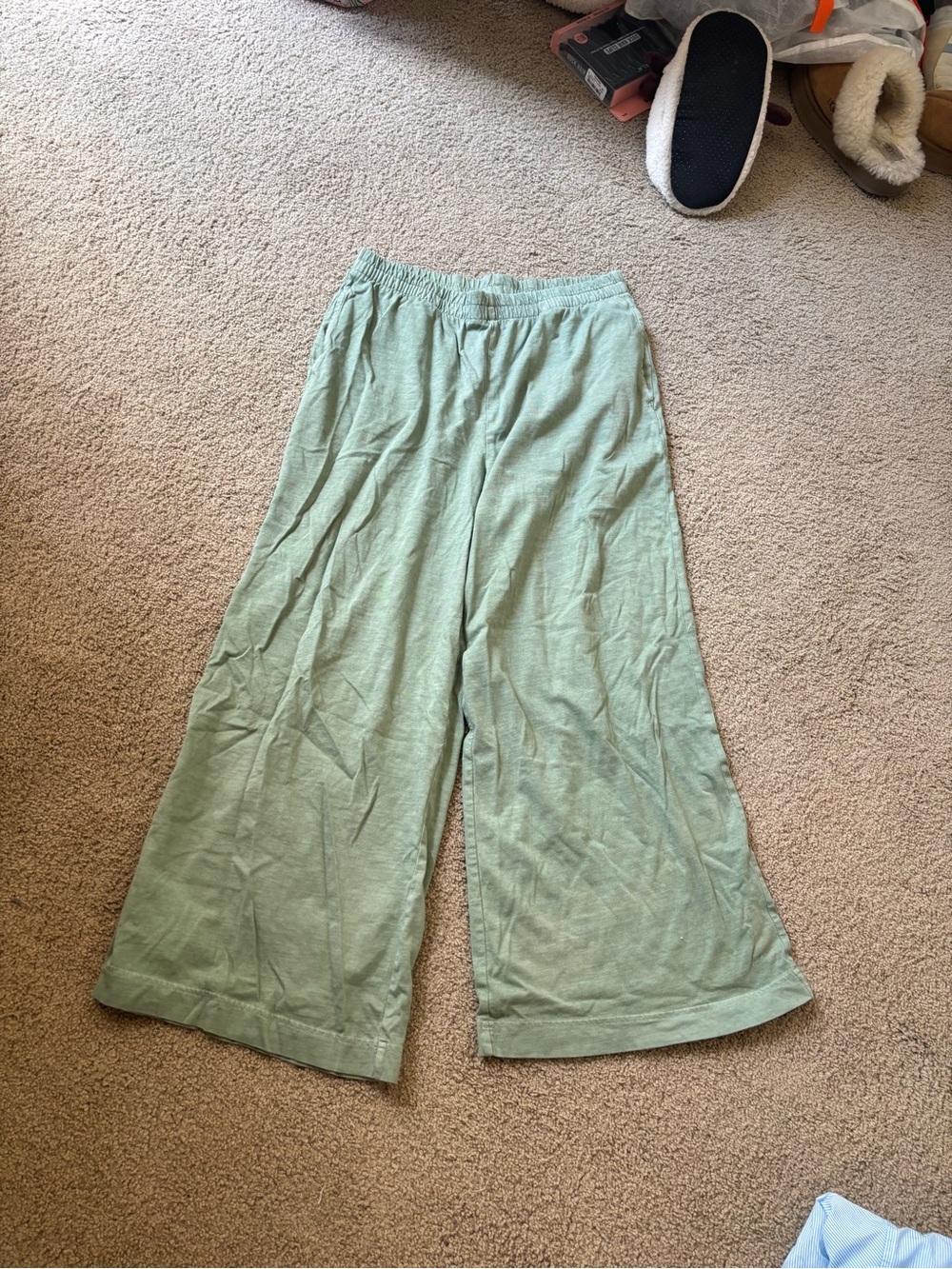 OLD NAVY Light Green Wide-Leg Lounge Pants